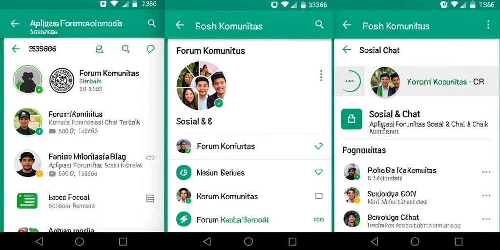 Tampilan antarmuka aplikasi Forum Komunitas 333666 yang user-friendly.