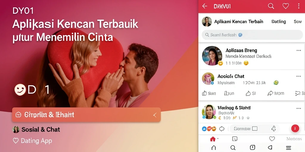 Antarmuka DY01 yang menarik dan intuitif untuk dating.