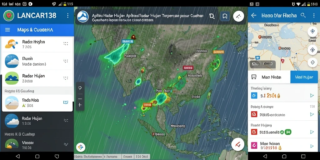 Antarmuka LANCAR138 yang menampilkan peta radar hujan.