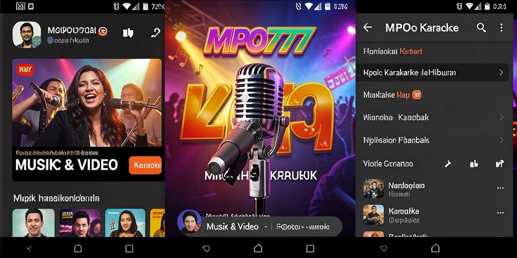 Antarmuka aplikasi MPO777 yang user-friendly untuk karaoke.