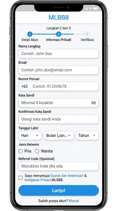 Bergabunglah dengan mlbb8: Cara Daftar Mudah